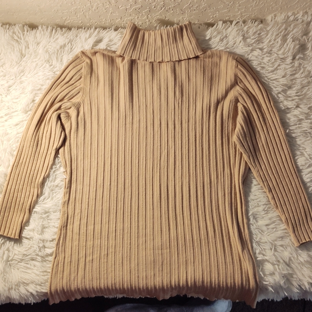 TOMFOOLERY Tan/Beige Turtleneck